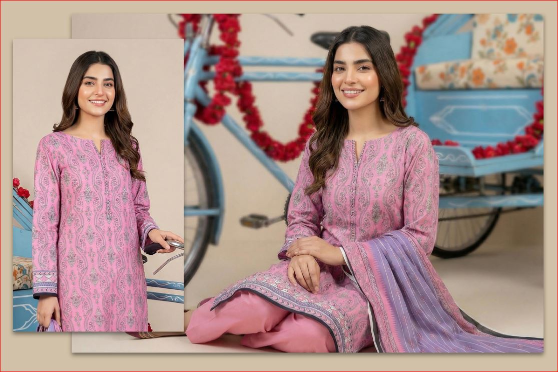 3 PIECE-UNSTITCHED PRINTED LAWN SUIT EDITION 4