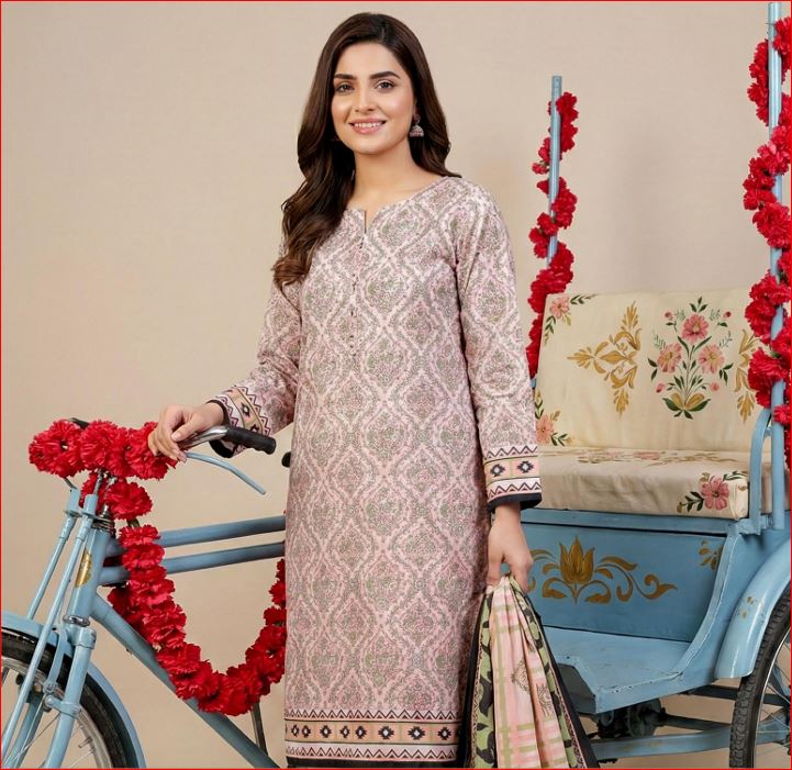 3 PIECE-UNSTITCHED PRINTED LAWN SUIT EDITION 12