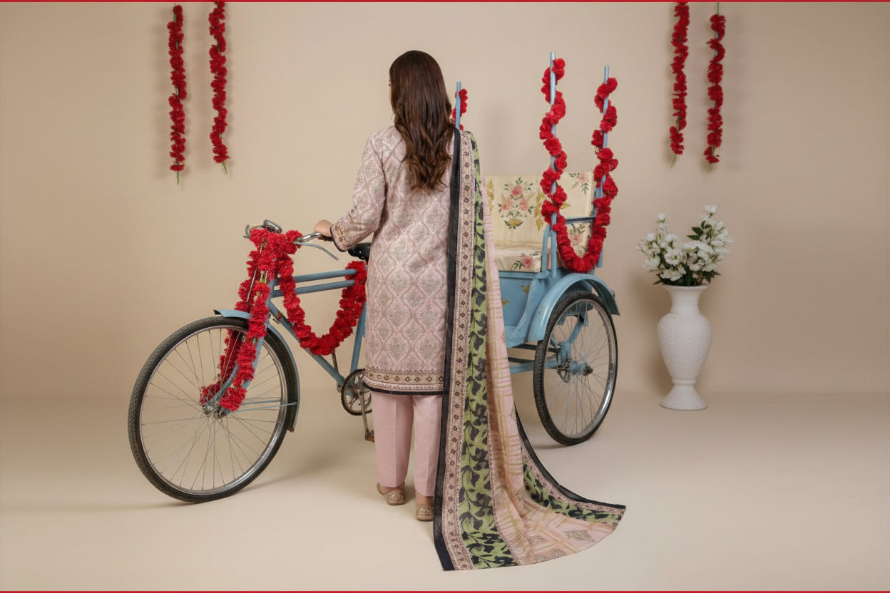 3 PIECE-UNSTITCHED PRINTED LAWN SUIT EDITION 12