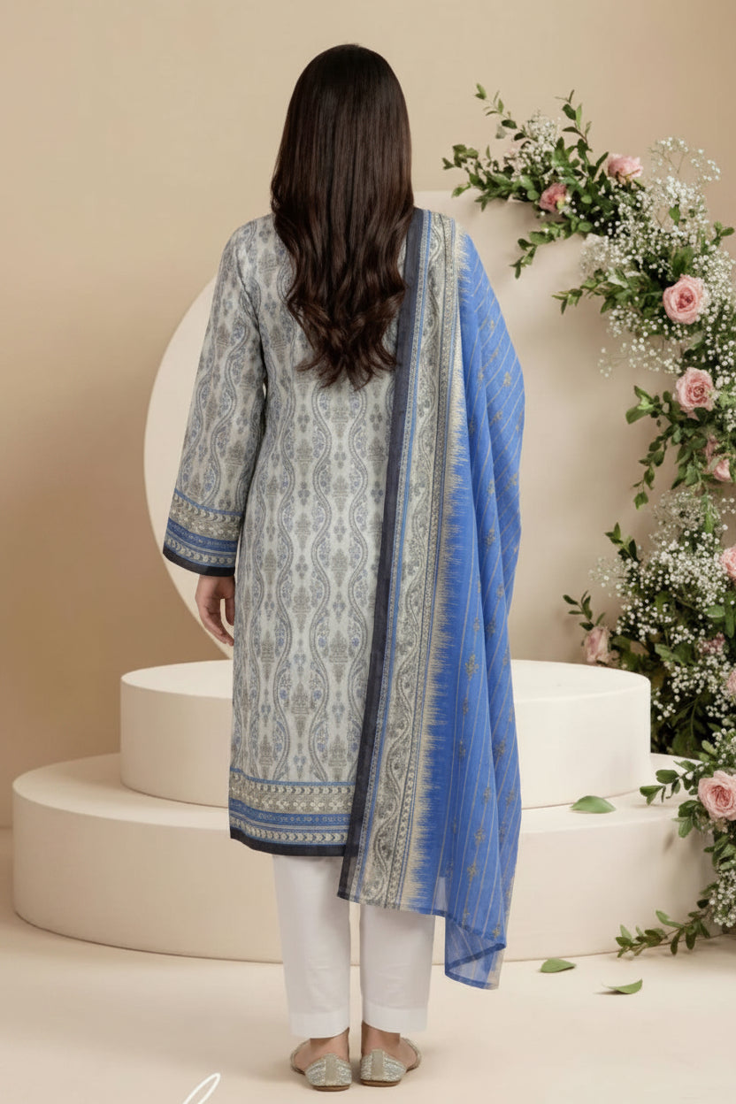 3 PIECE-UNSTITCHED PRINTED LAWN SUIT EDITION 1