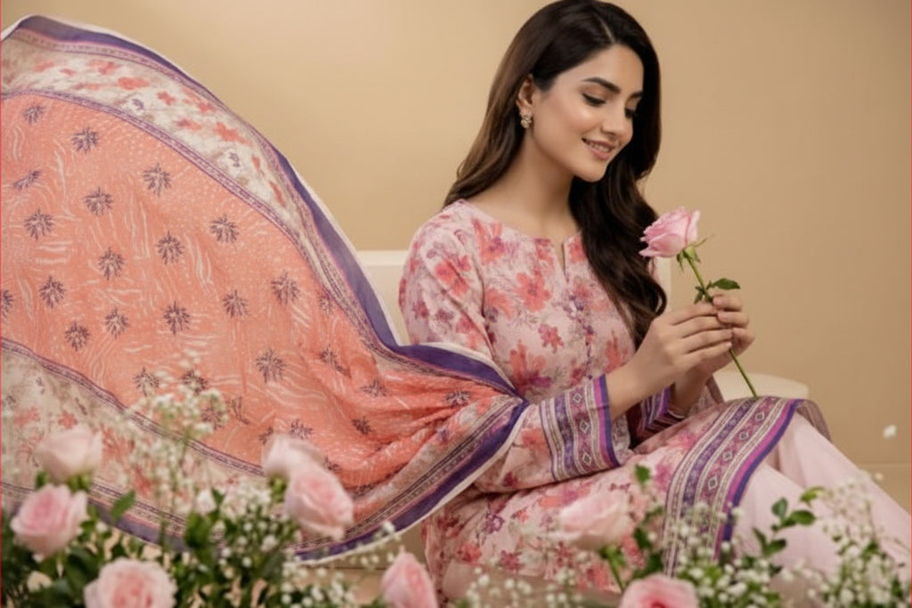3 PIECE-UNSTITCHED PRINTED LAWN SUIT EDITION 7
