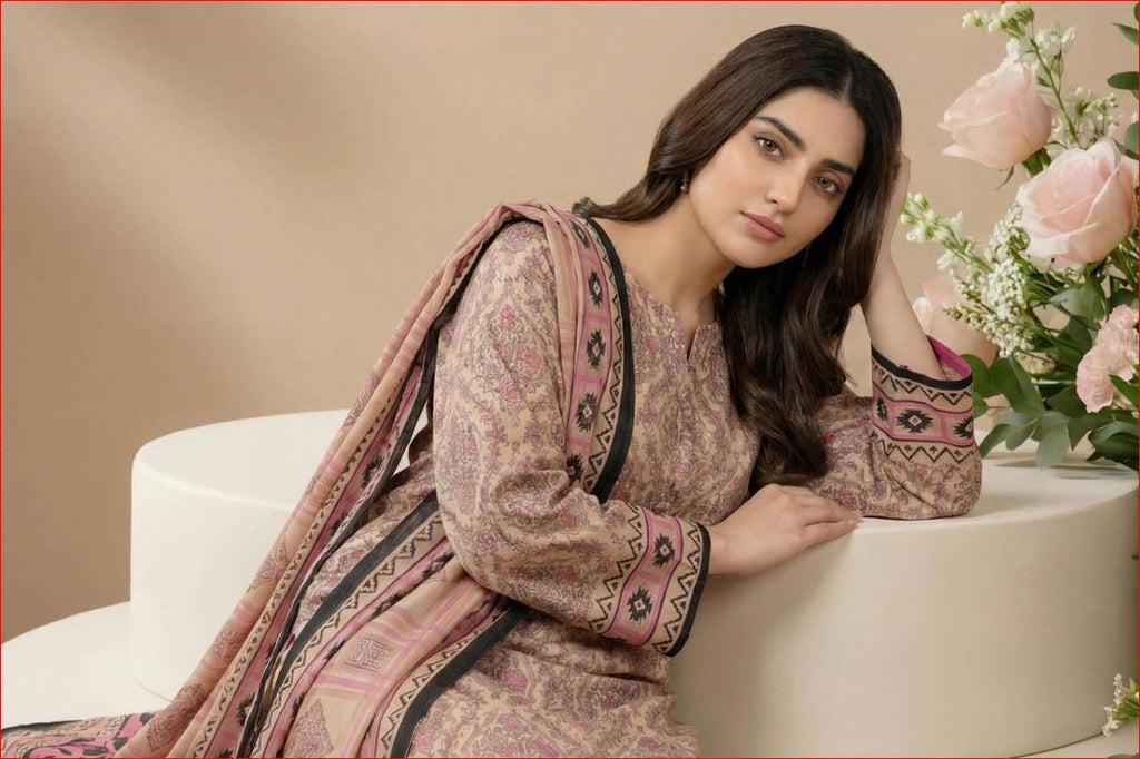 3 PIECE-UNSTITCHED PRINTED LAWN SUIT EDITION 9