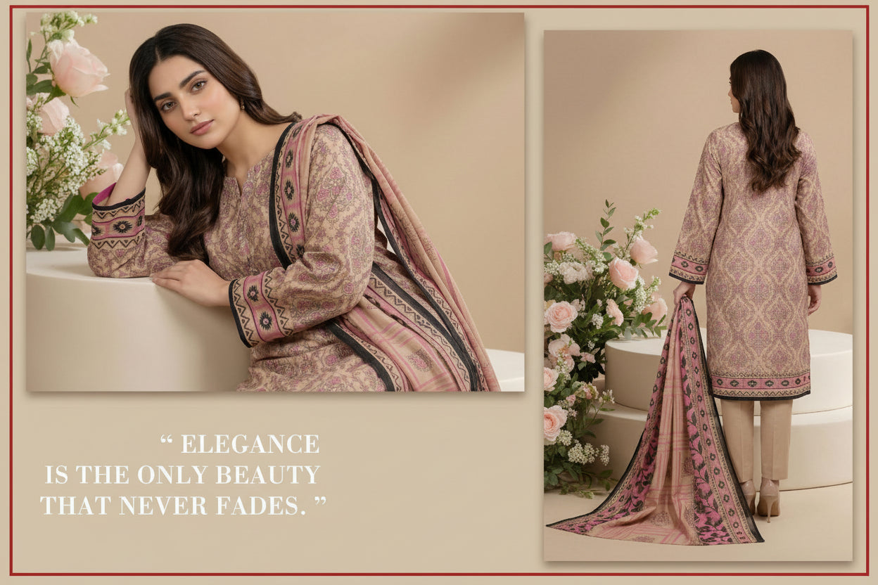 3 PIECE-UNSTITCHED PRINTED LAWN SUIT EDITION 9