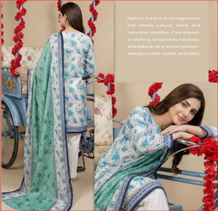 3 PIECE-UNSTITCHED PRINTED LAWN SUIT EDITION 3