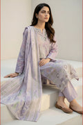 3-PIECE UNSTITCHED DIGITAL PRINTED AND EMBROIDED LAWN SUIT- V2