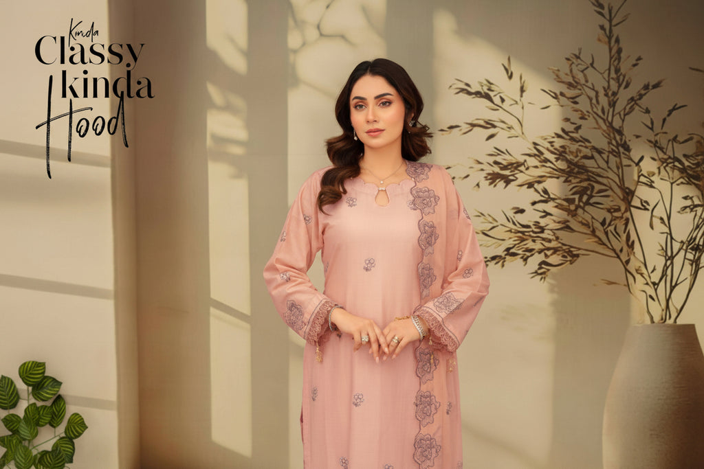 3-Piece Embroided Premium Lawn Suit With Embroided Chiffon CutWork Dupatta-M5