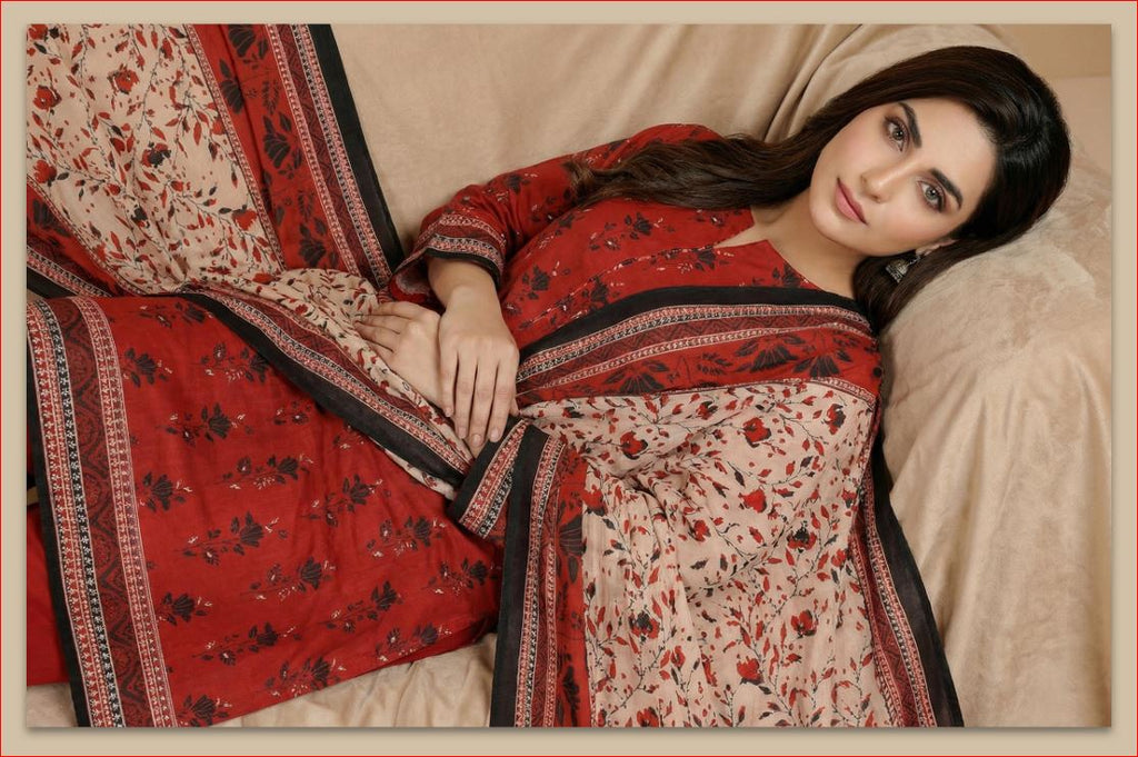 3 PIECE-UNSTITCHED PRINTED LAWN SUIT EDITION 8