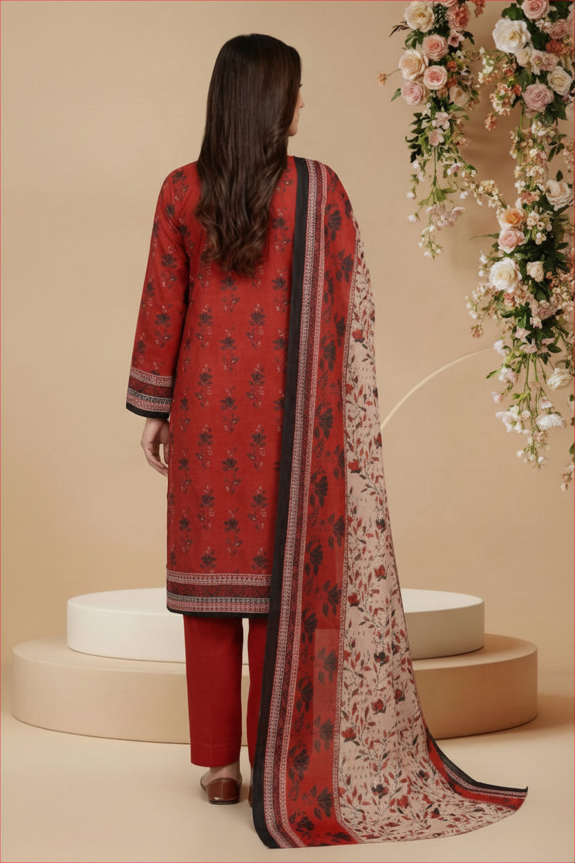 3 PIECE-UNSTITCHED PRINTED LAWN SUIT EDITION 8
