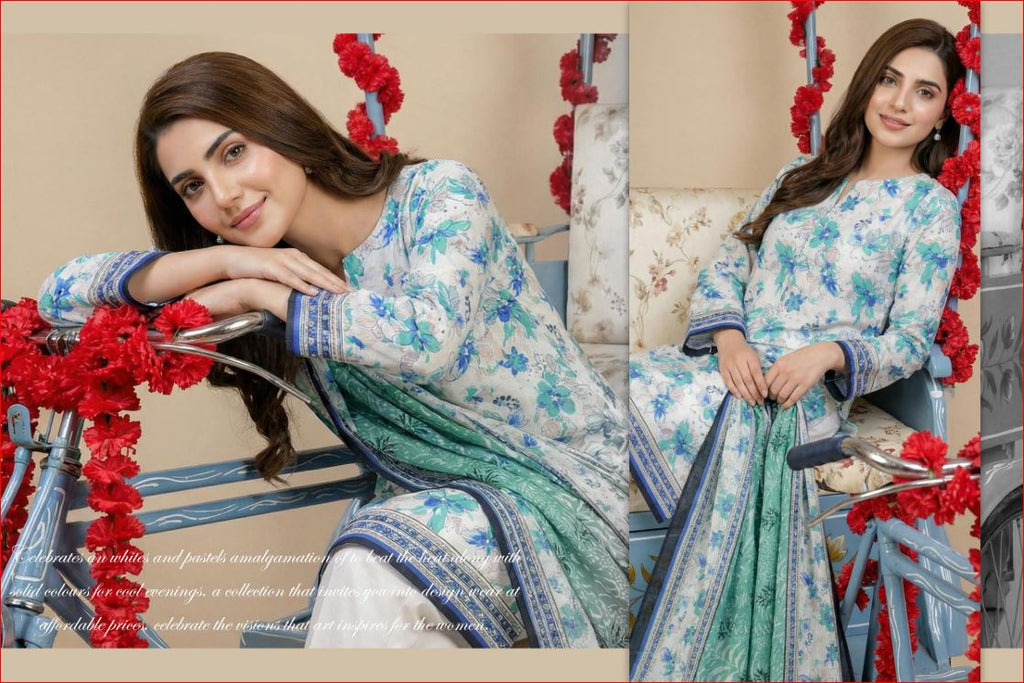 3 PIECE-UNSTITCHED PRINTED LAWN SUIT EDITION 3